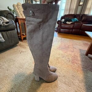 Tommy Hilfiger Taupe Over the Knee Boots